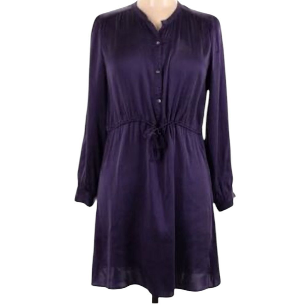 CALYPSO ST. BARTH Silk Long Sleeve Dark Purple Dress Size XS